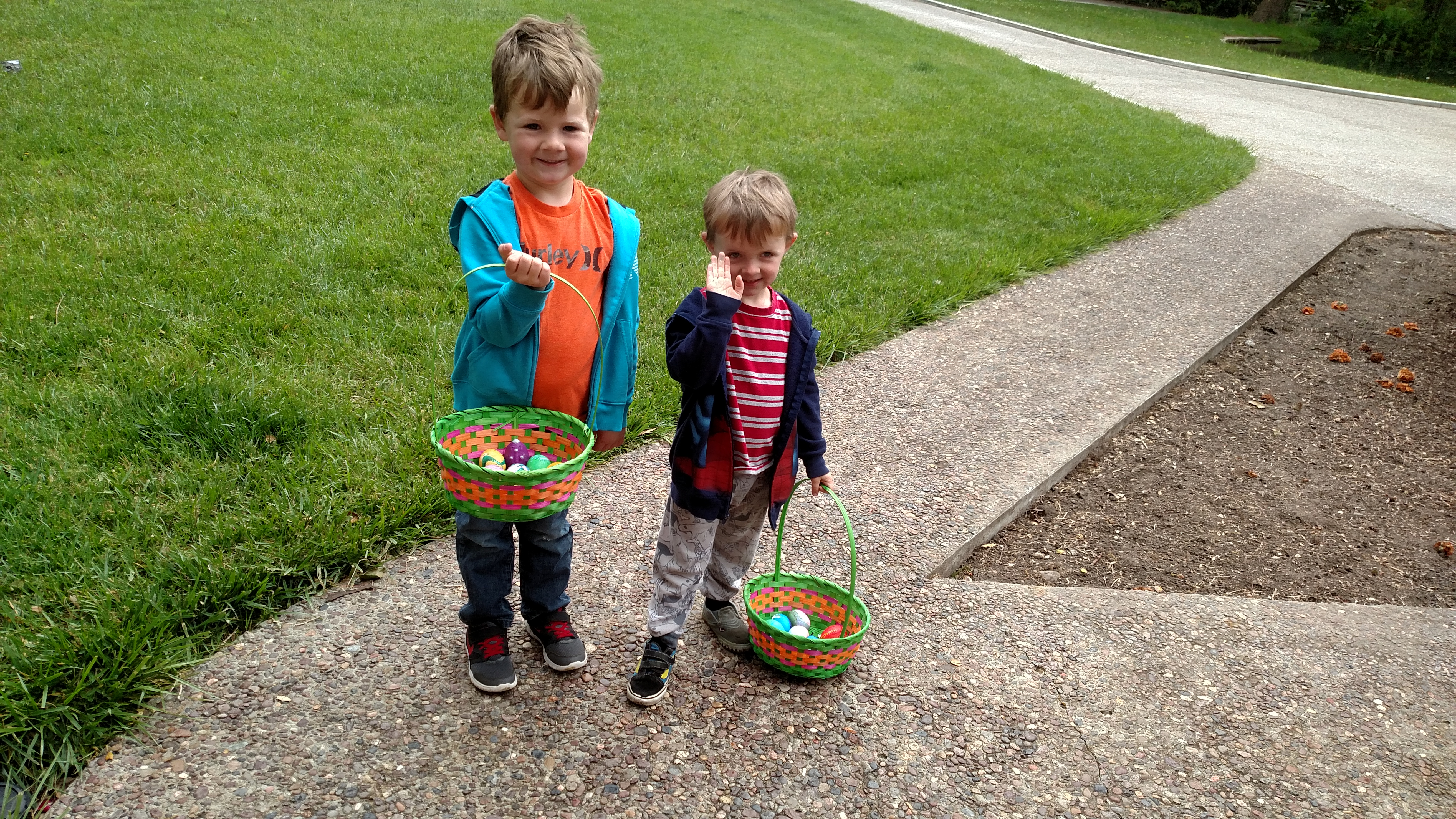 Harper and Logan on Easter Day